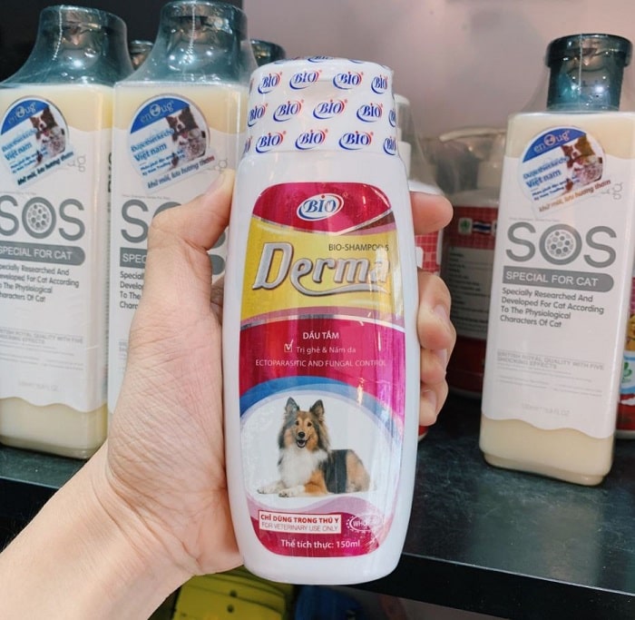 Sữa tắm trị nấm cho chó mèo Bio Derma